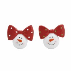268-14903 S/2 Snowmen heads fridge magnets