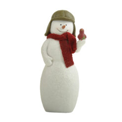 268-72609 6" Snowman (Leather Hat + Fabric Scarf)